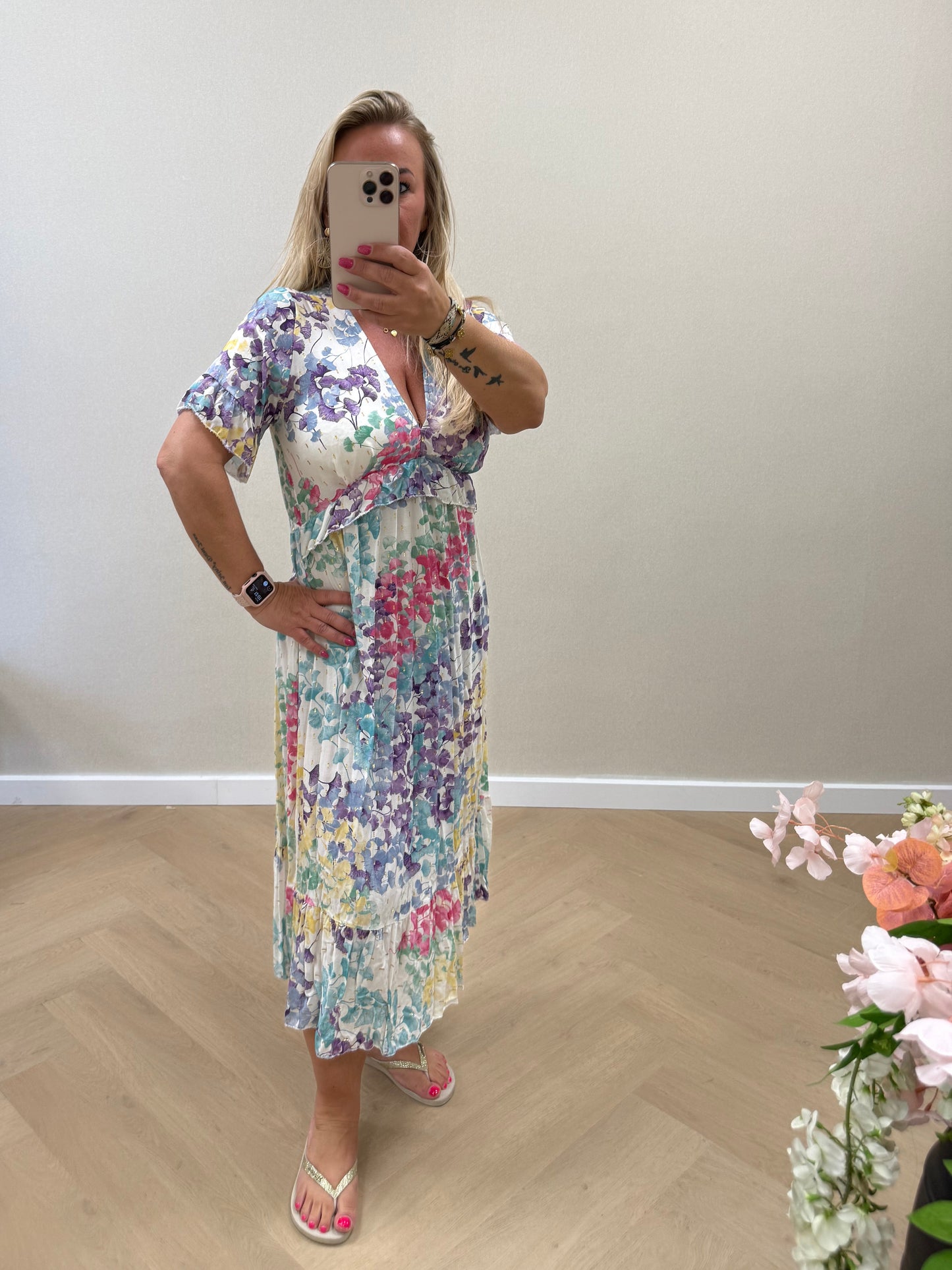 Flower dress purple