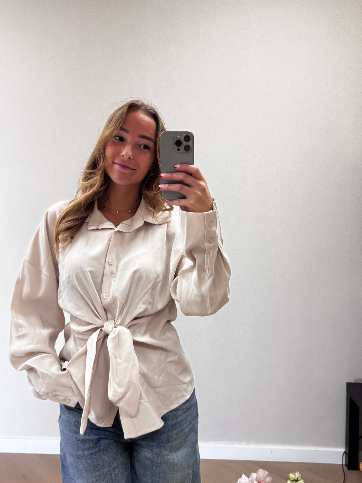 Bow blouse - crème