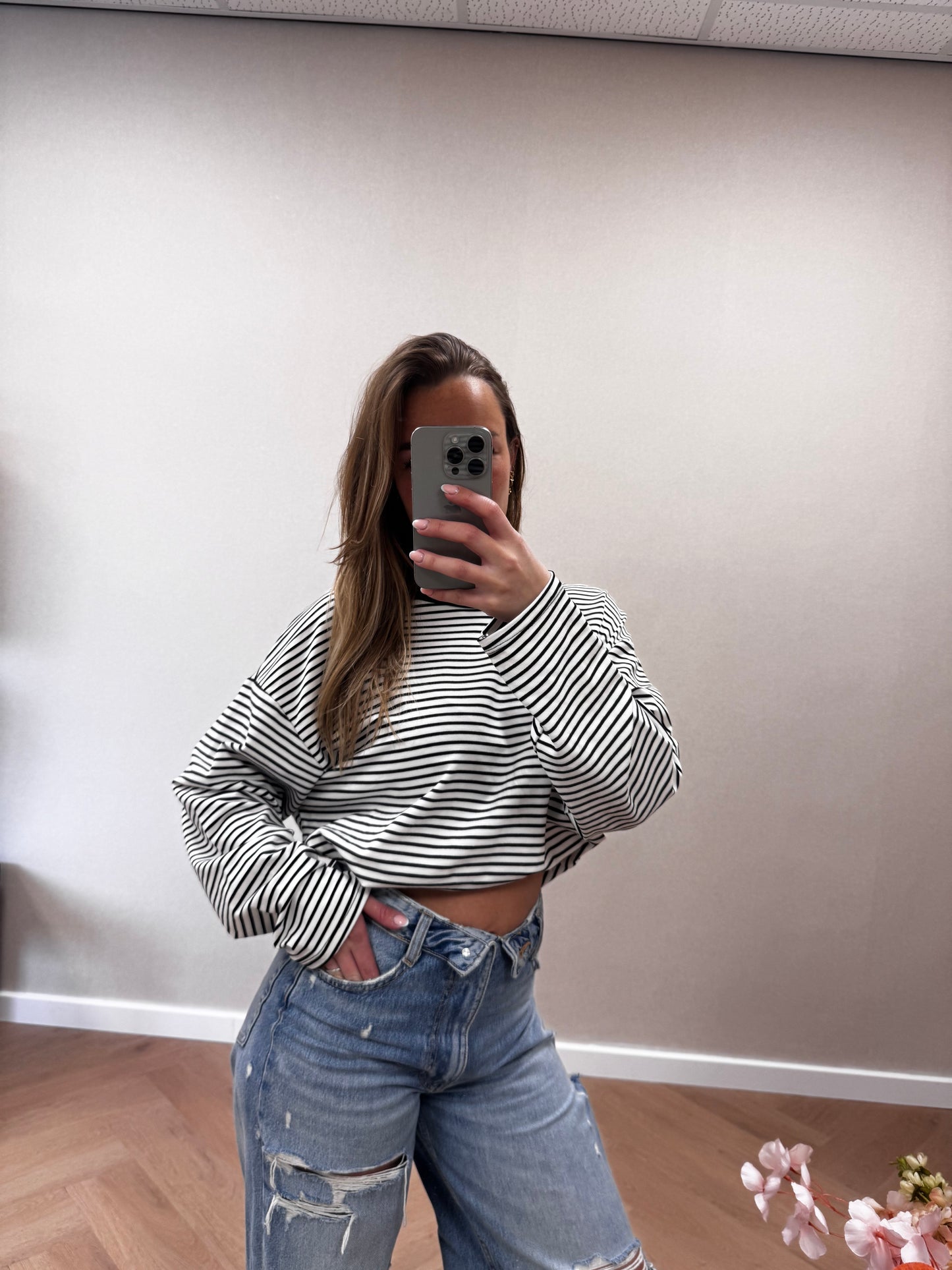 Tshirt stripe Black