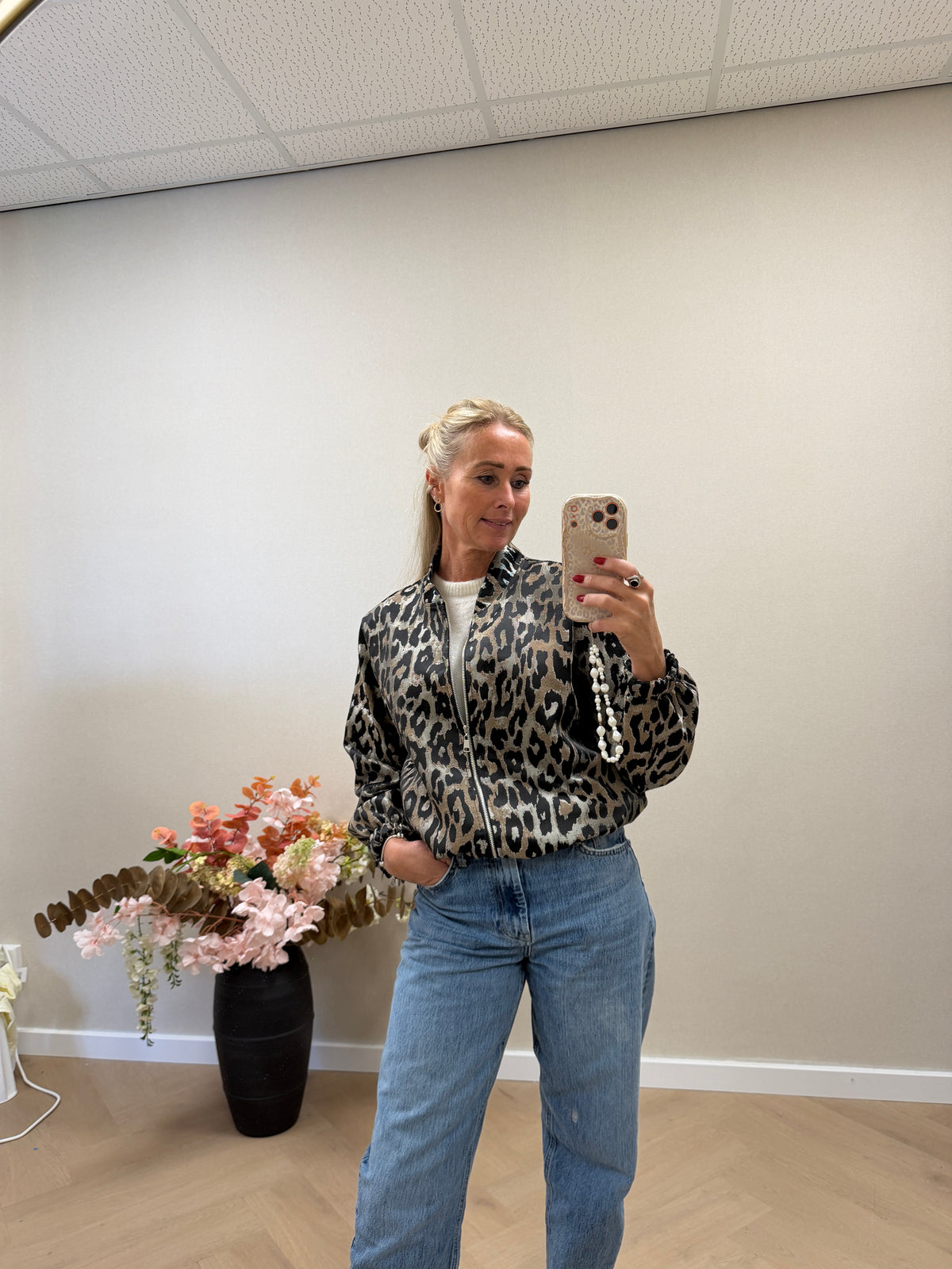 Leopard Bomber Jacket