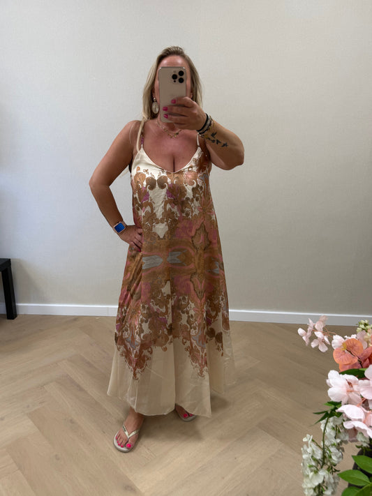 Blu dress brown