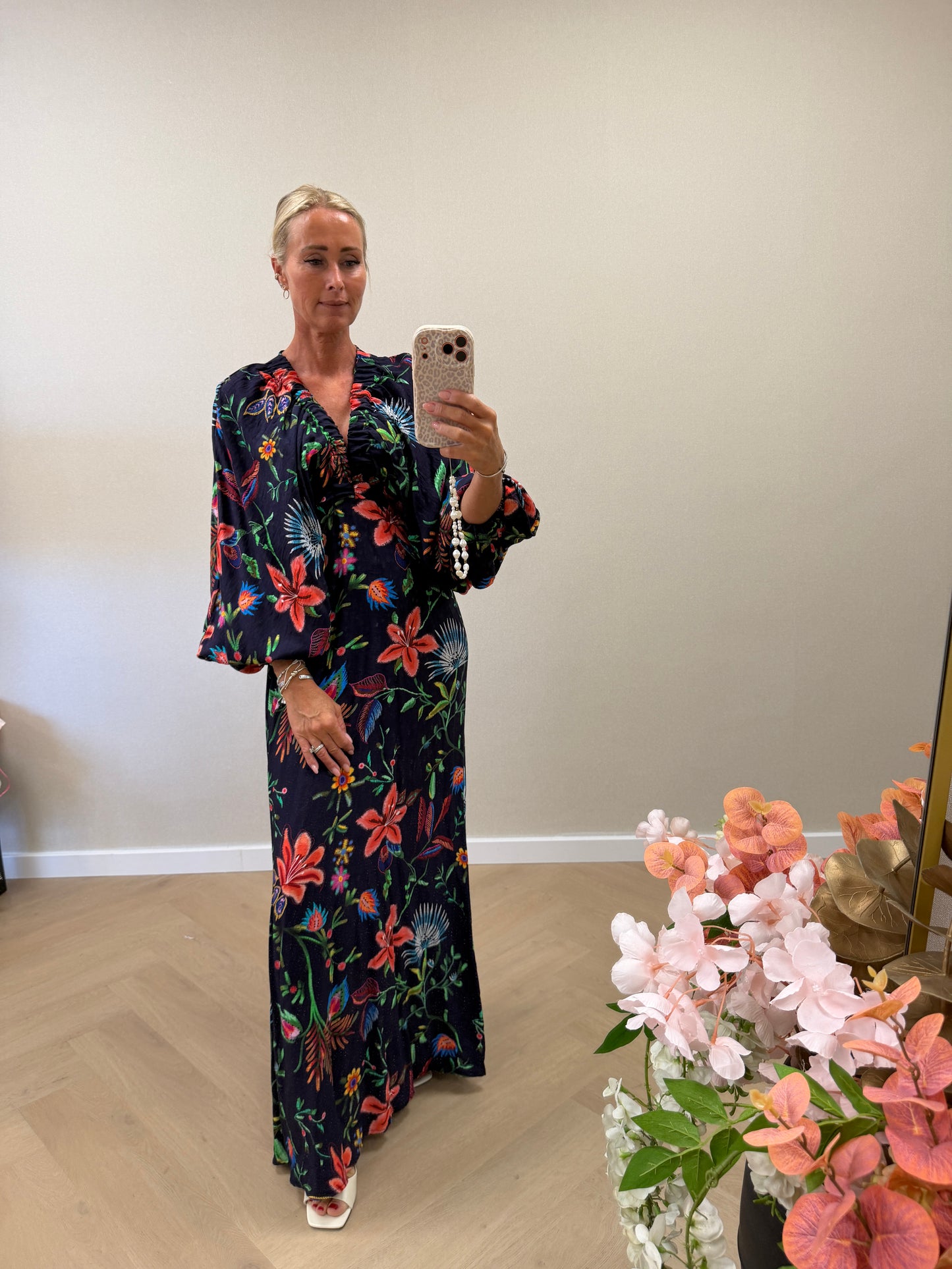 Bloom maxi dress - dark blue