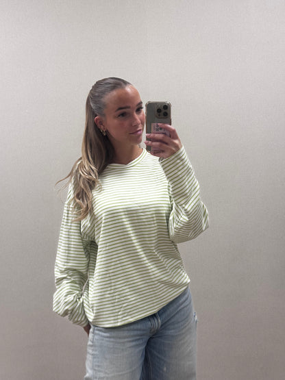 Sunny stripe long sleeve - olive