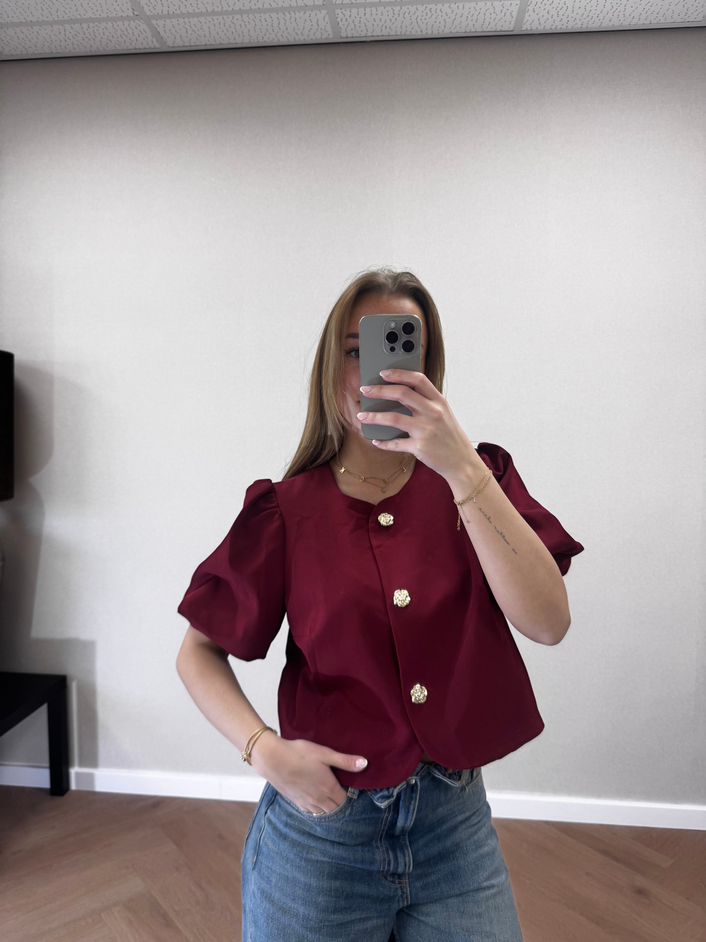 Luna top Bordeaux