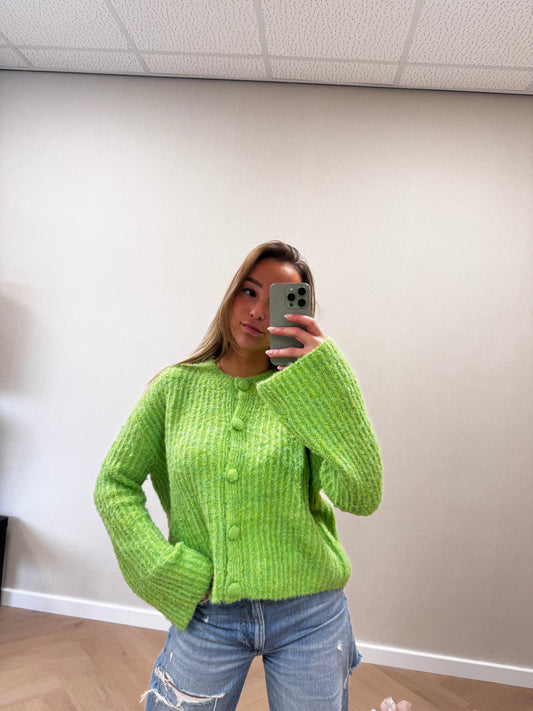 Knitted cardigan Green