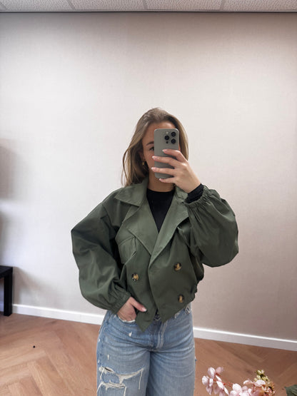 Cropped jacket kaki