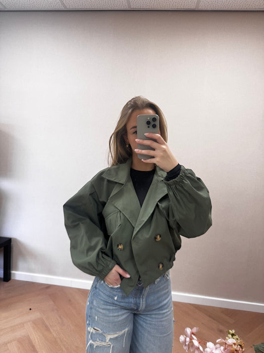 Cropped jacket kaki