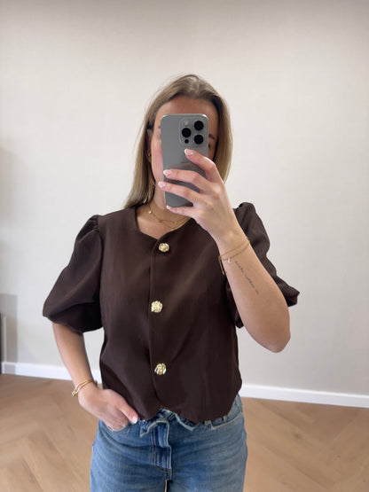 Luna top bruin