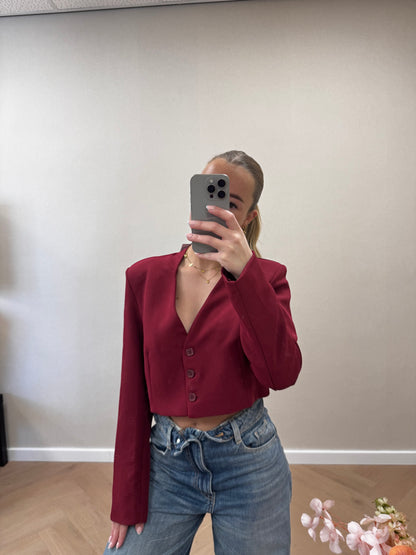 Cropped blazer Bordeaux
