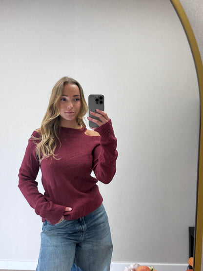 Cleo knit - burgundy