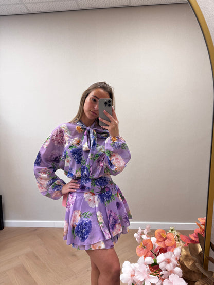 Floral dress purple