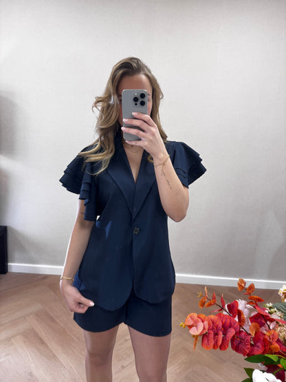 Ruffel set navy
