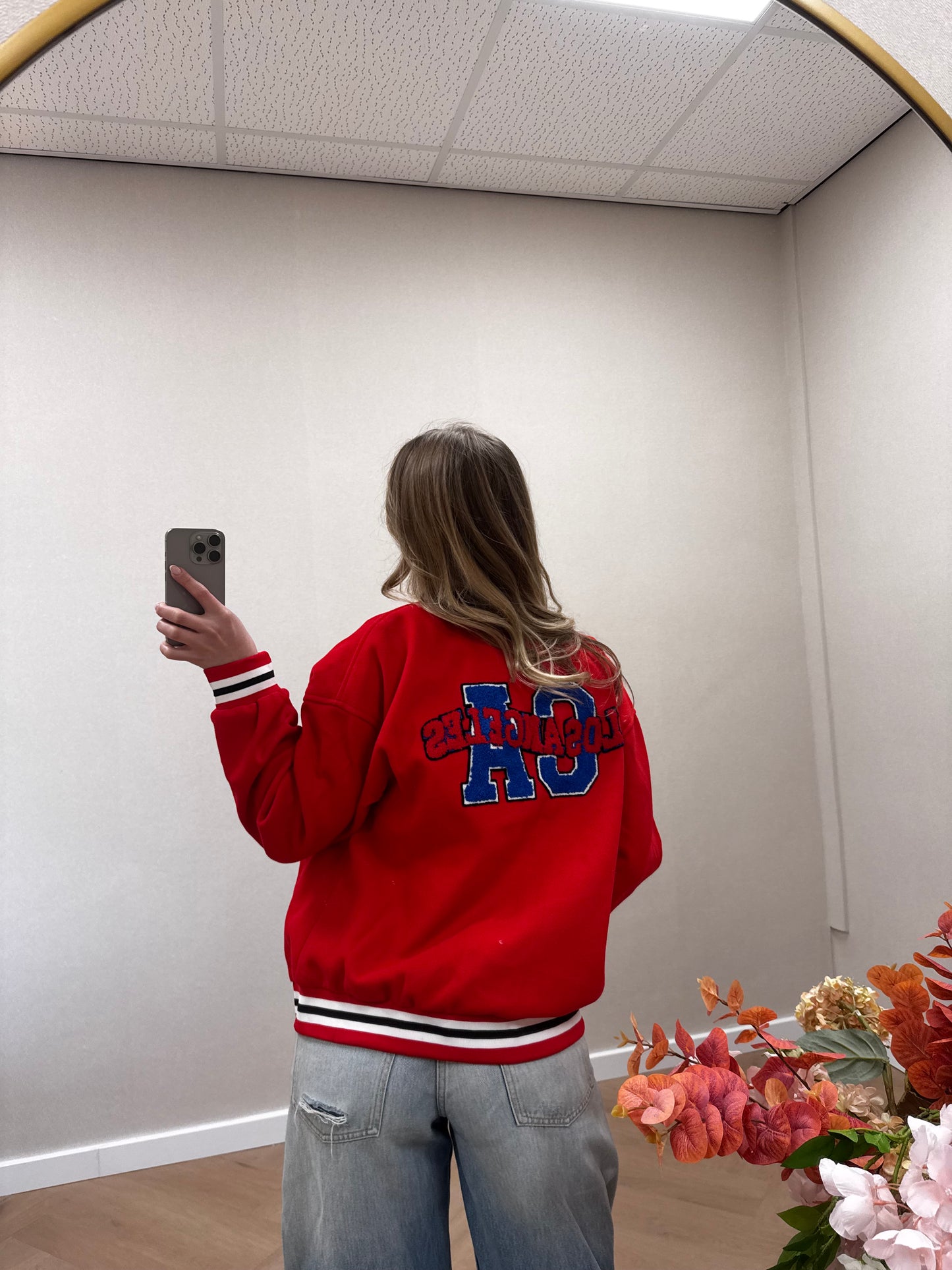 LA jacket red