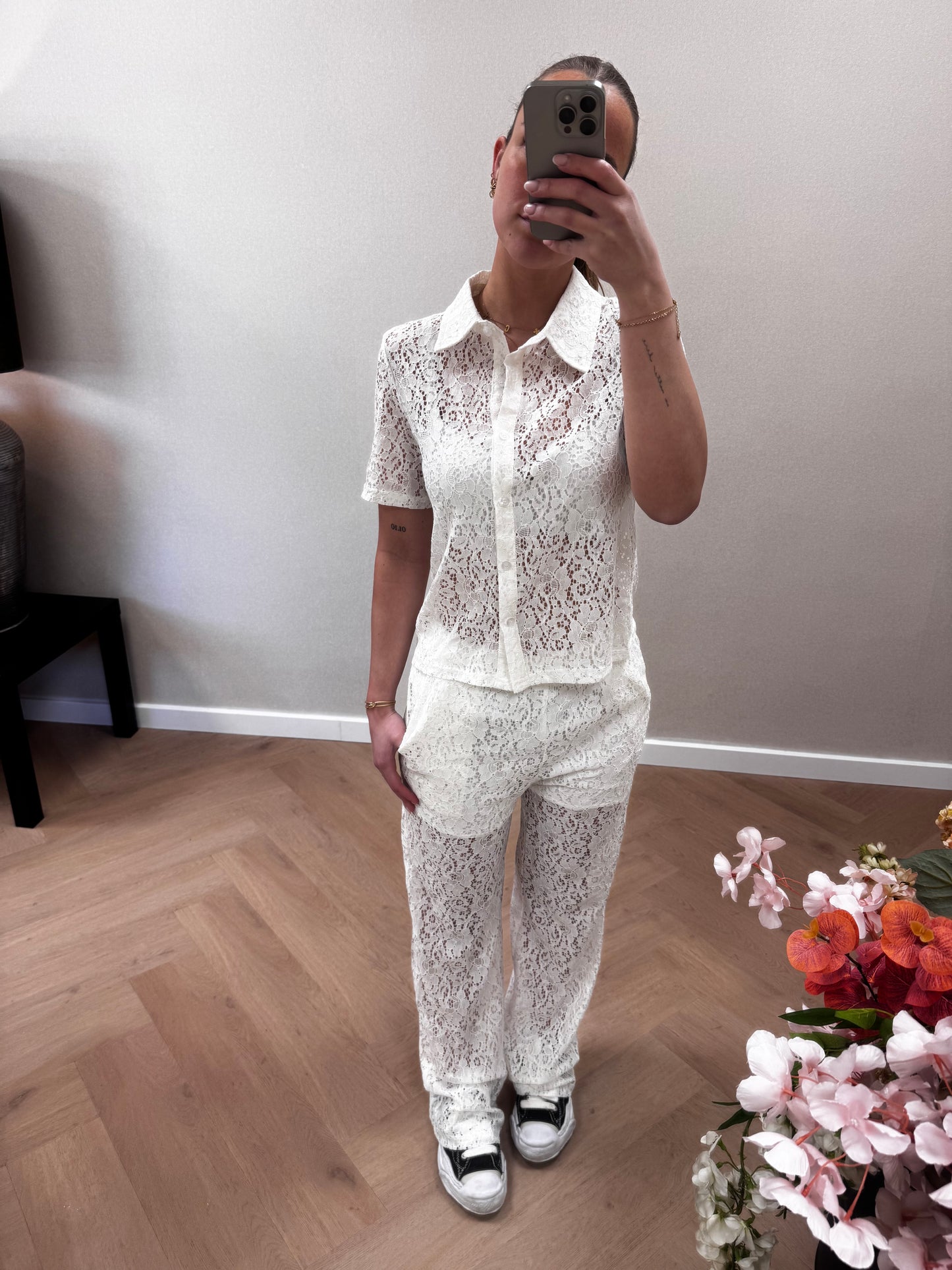 Lace set white