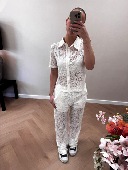 Lace set white