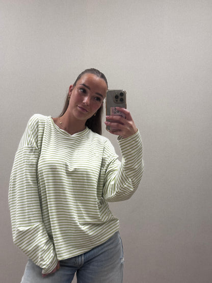 Sunny stripe long sleeve - olive