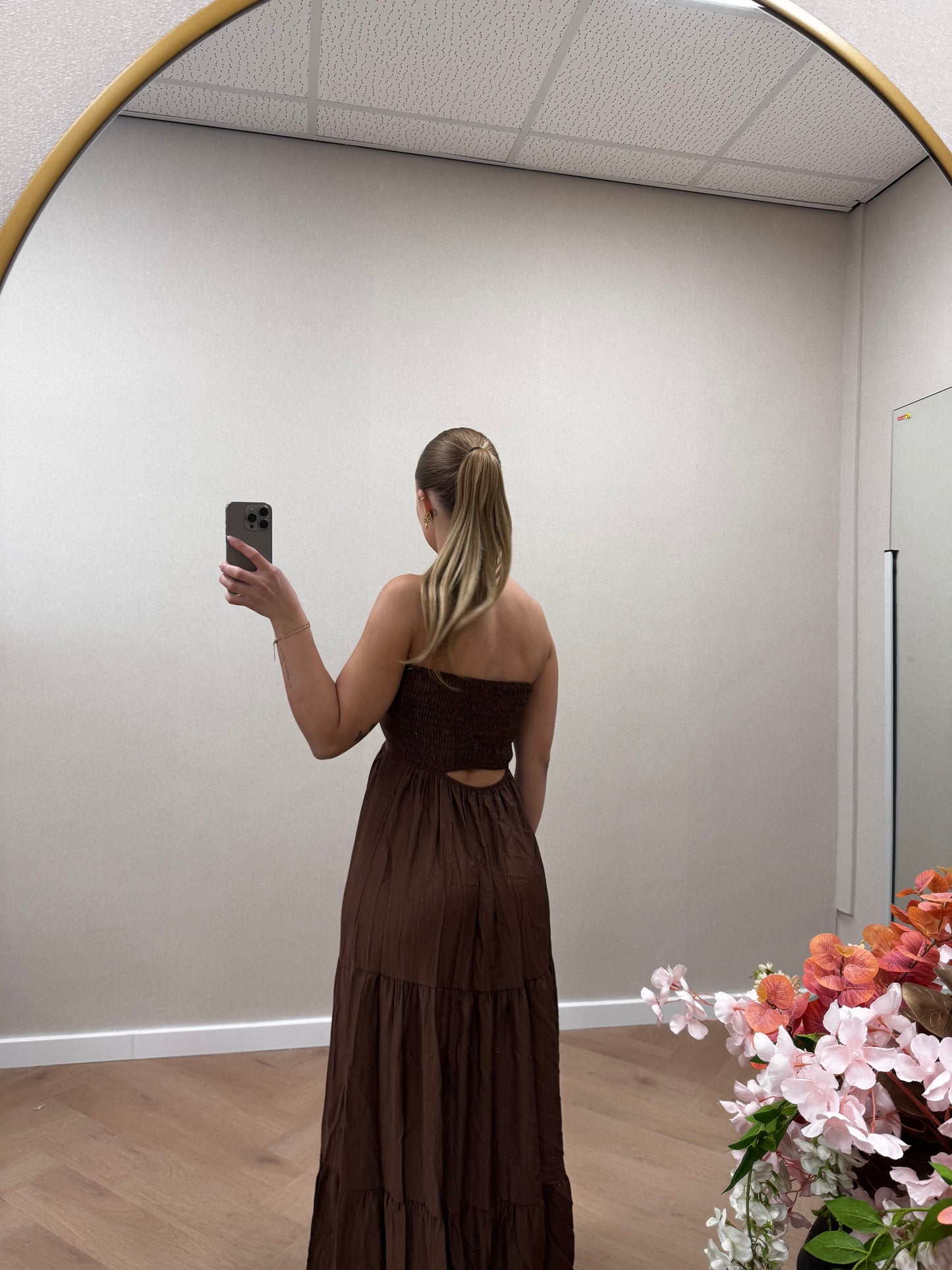 Ivy dress brown