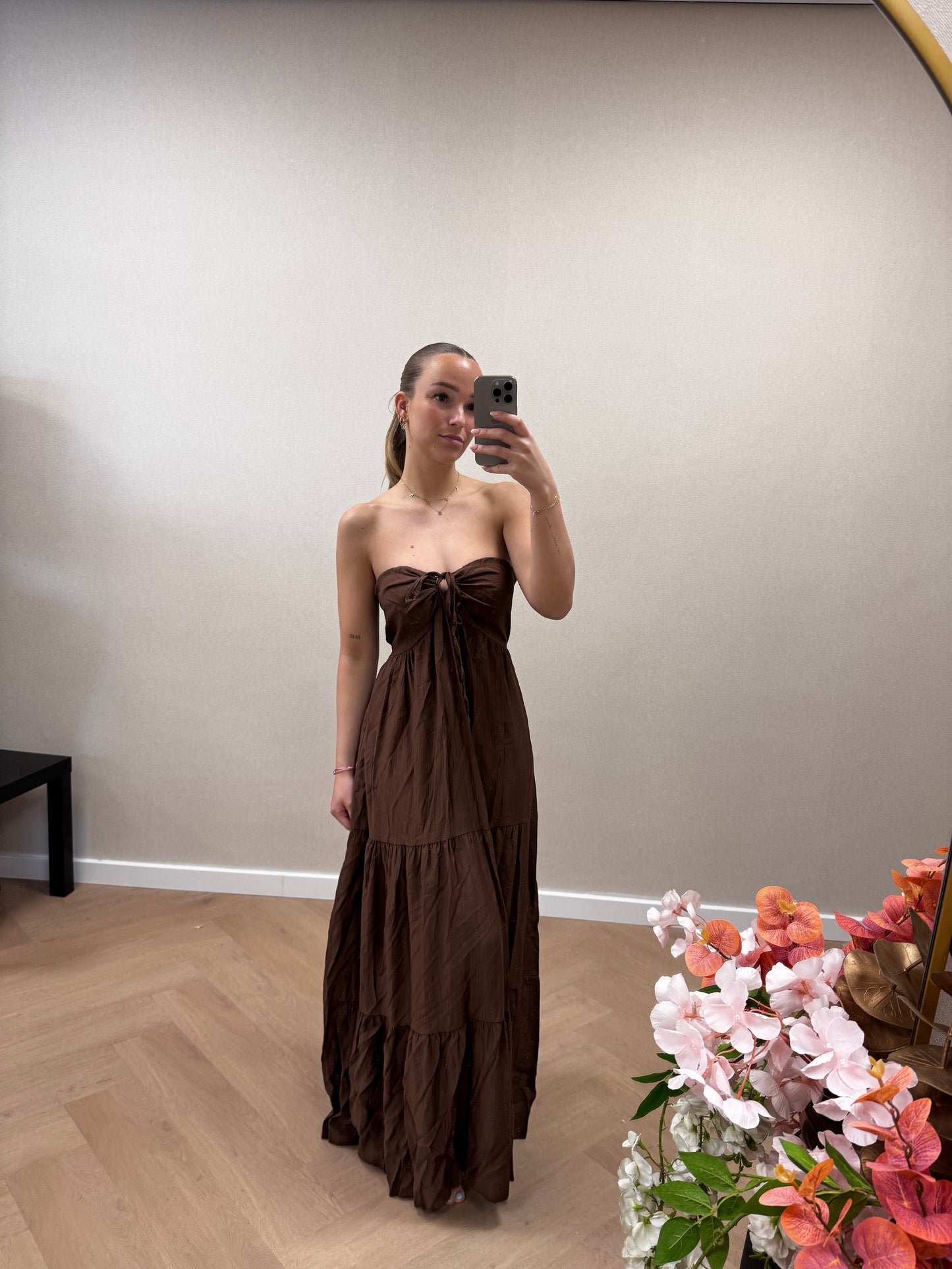 Ivy dress brown
