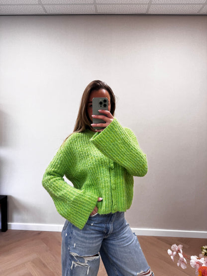 Knitted cardigan Green