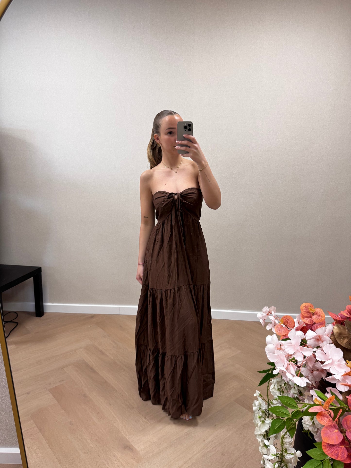 Ivy dress brown