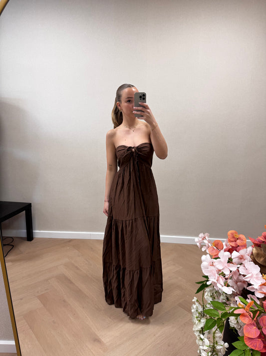 Ivy dress brown