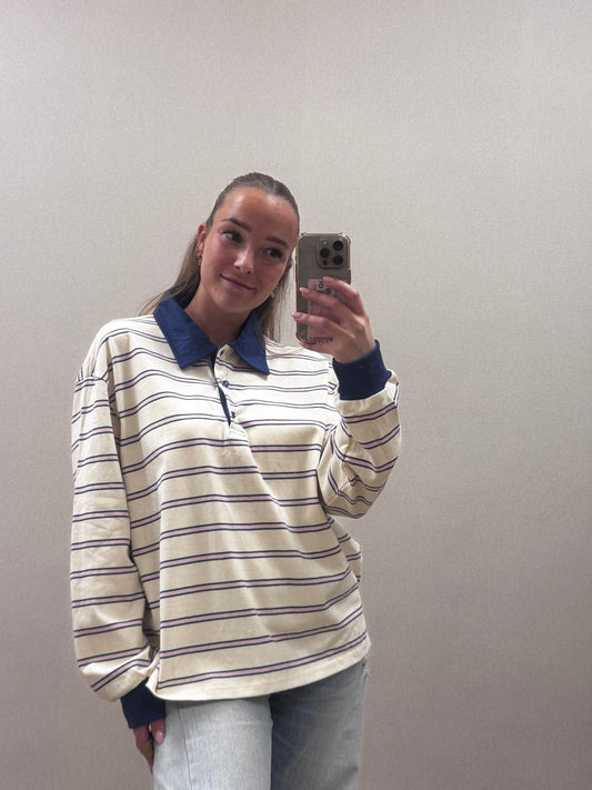 Lily polo blouse - blue