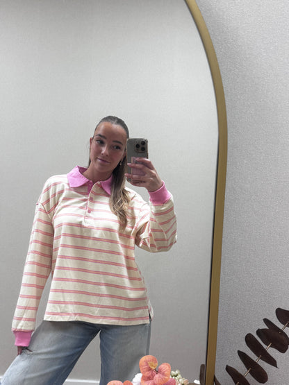 Lily polo blouse - pink