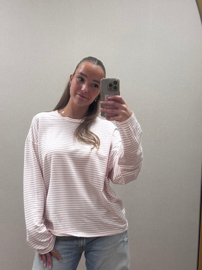 Sunny stripe long sleeve - pink