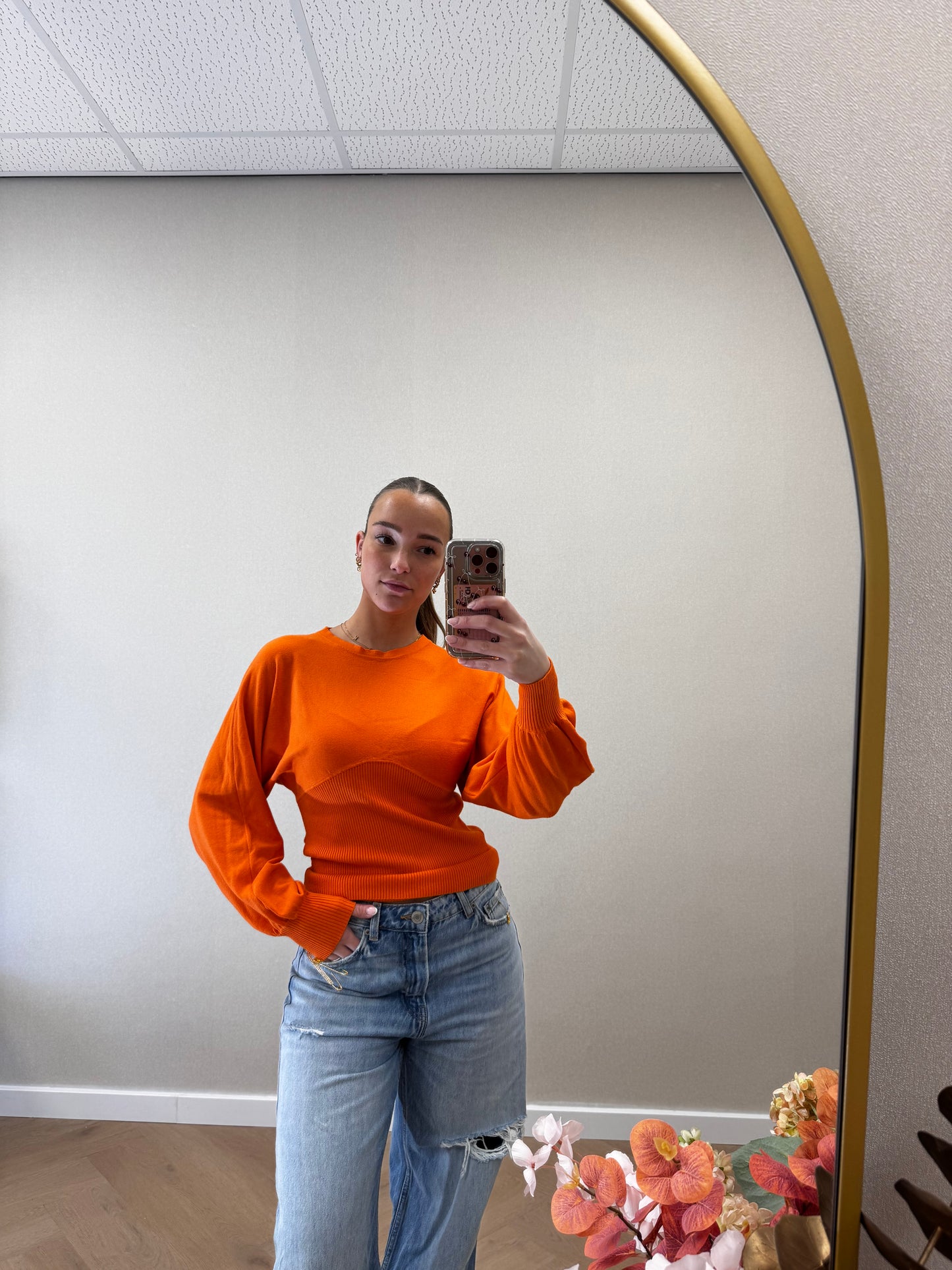 Orange sweater