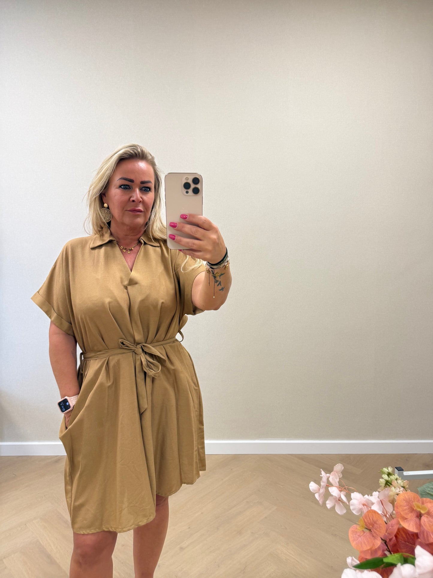 Haily dress camel