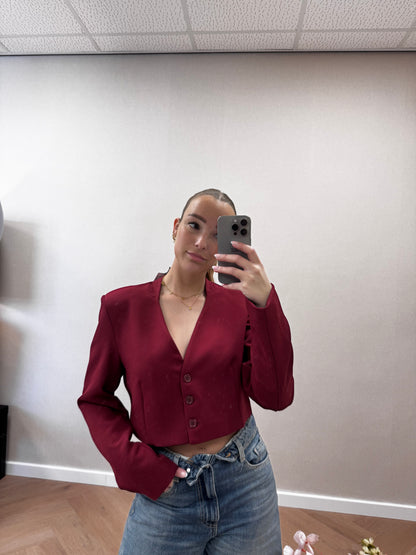 Cropped blazer Bordeaux