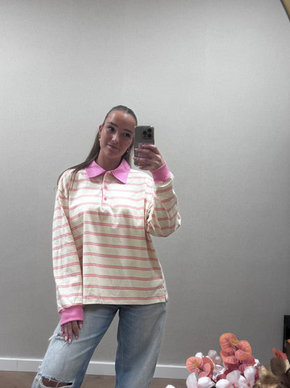 Lily polo blouse - pink