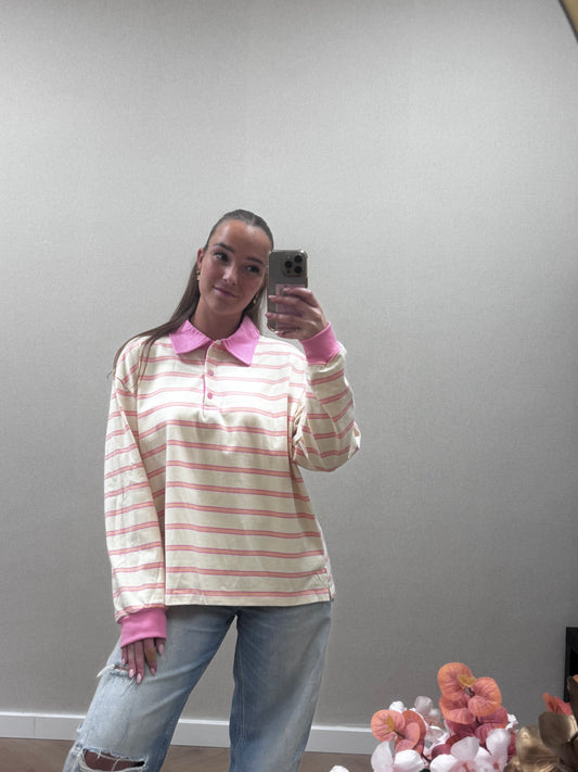 Lily polo blouse - pink