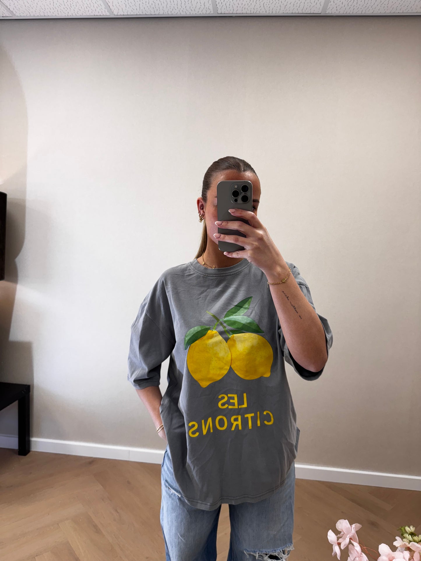 Les citrons tee grey