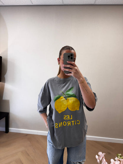 Les citrons tee grey