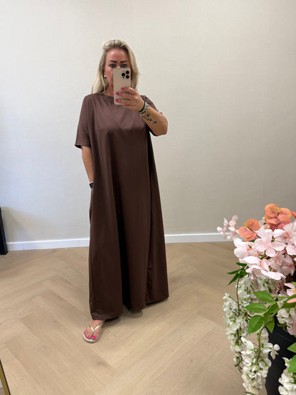 Tshirt dress brown
