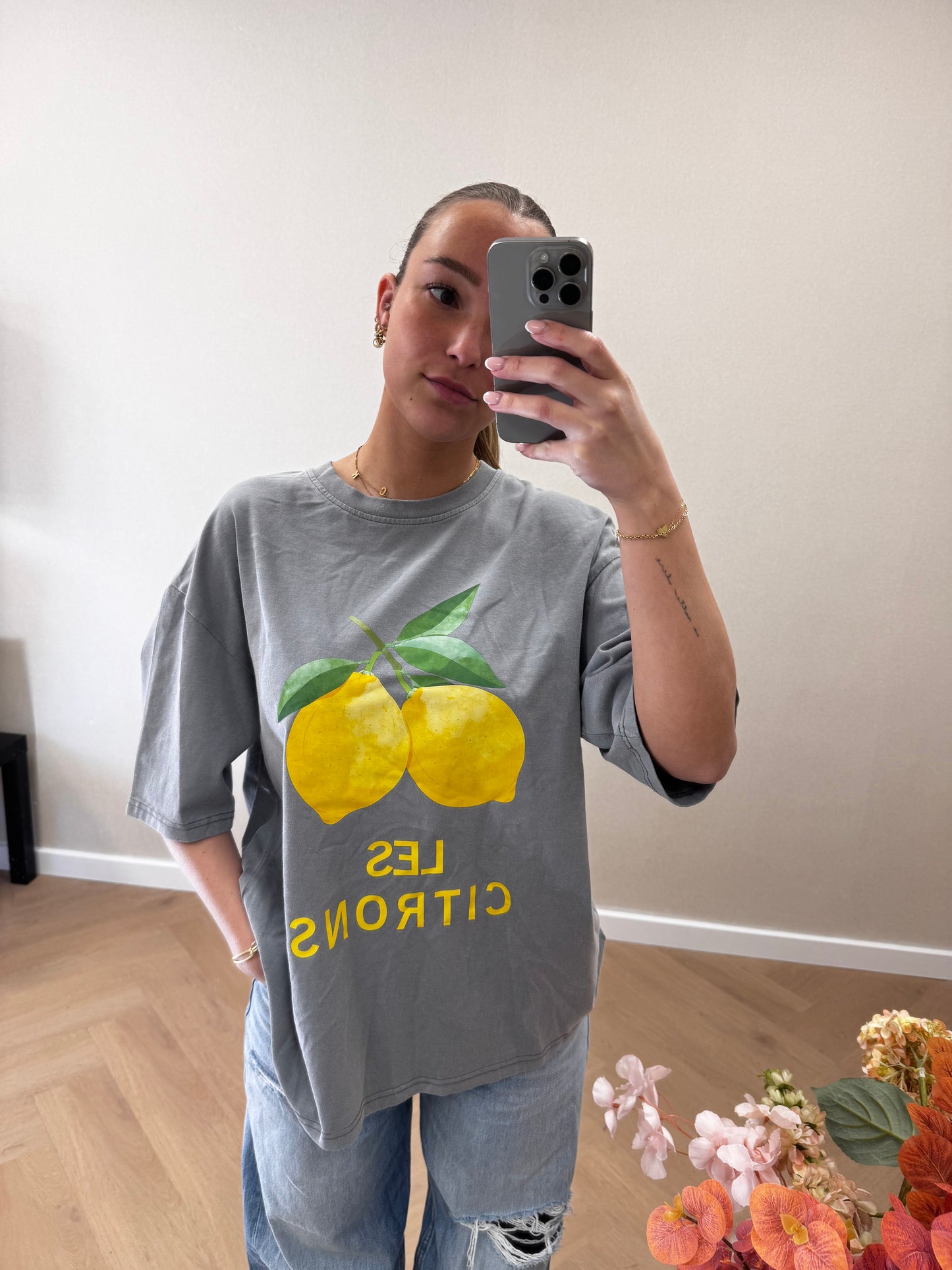 Les citrons tee grey