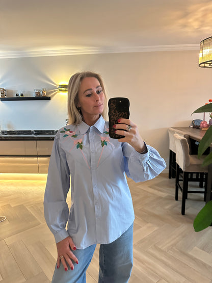 Blouse Luzabelle blauw