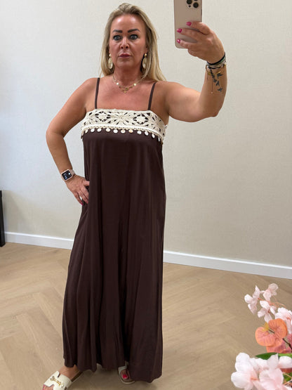 Shell dress brown