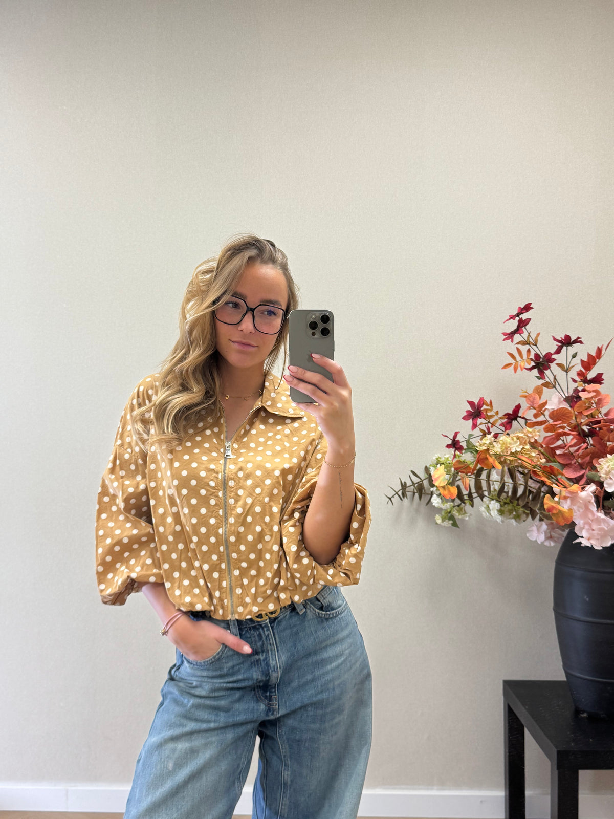 Polkadot bomber - camel