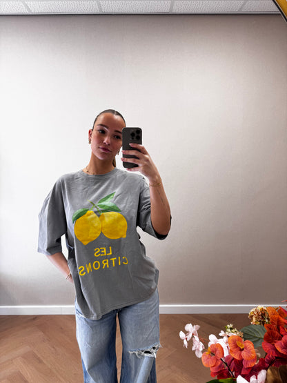 Les citrons tee grey
