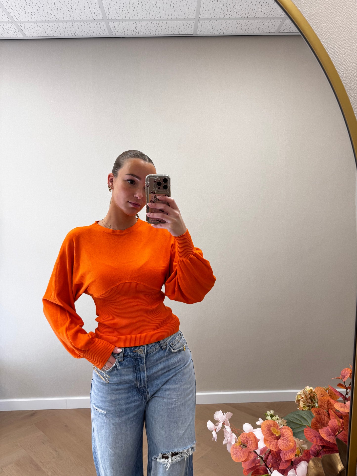 Orange sweater