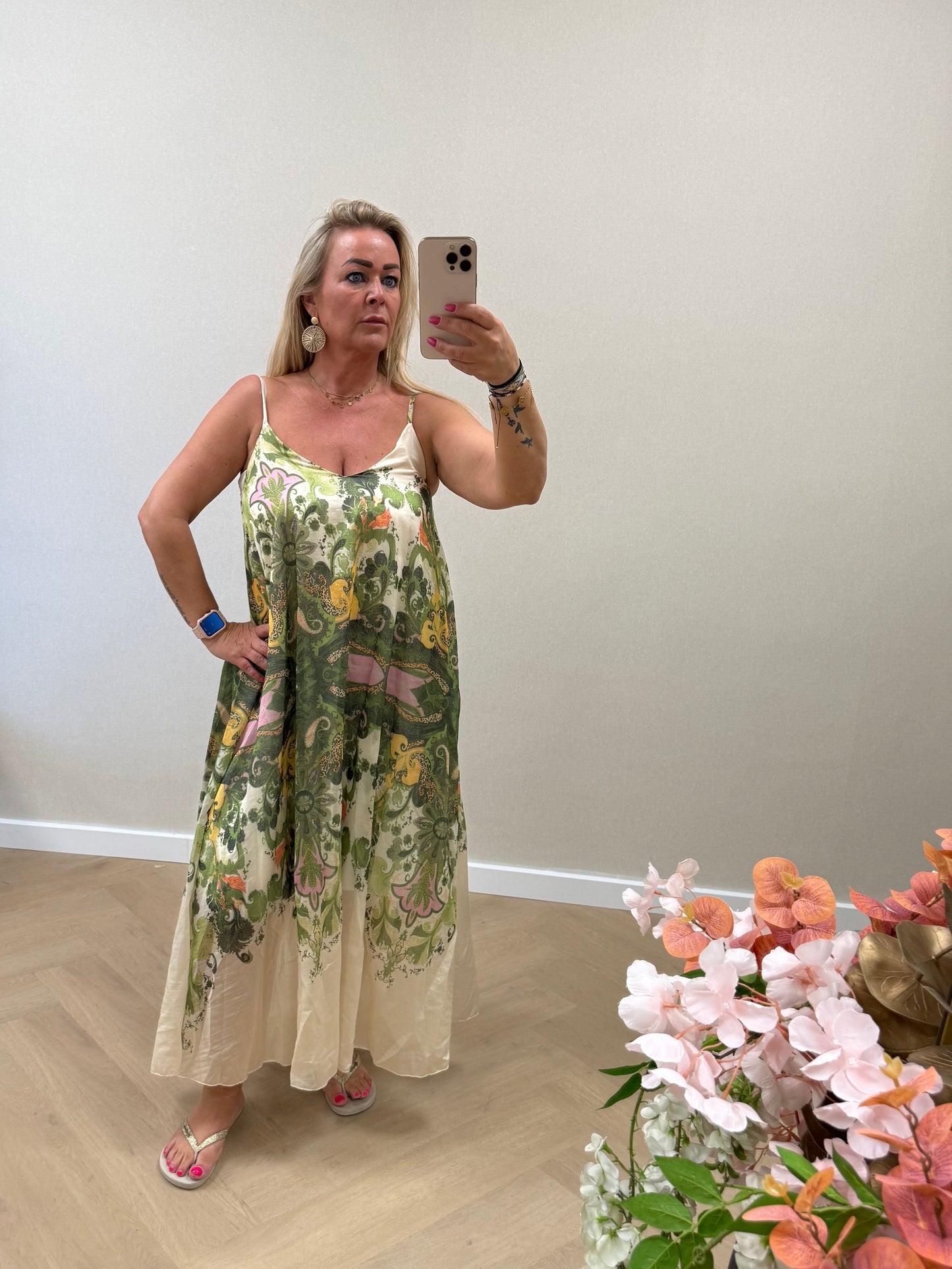 Blu dress green