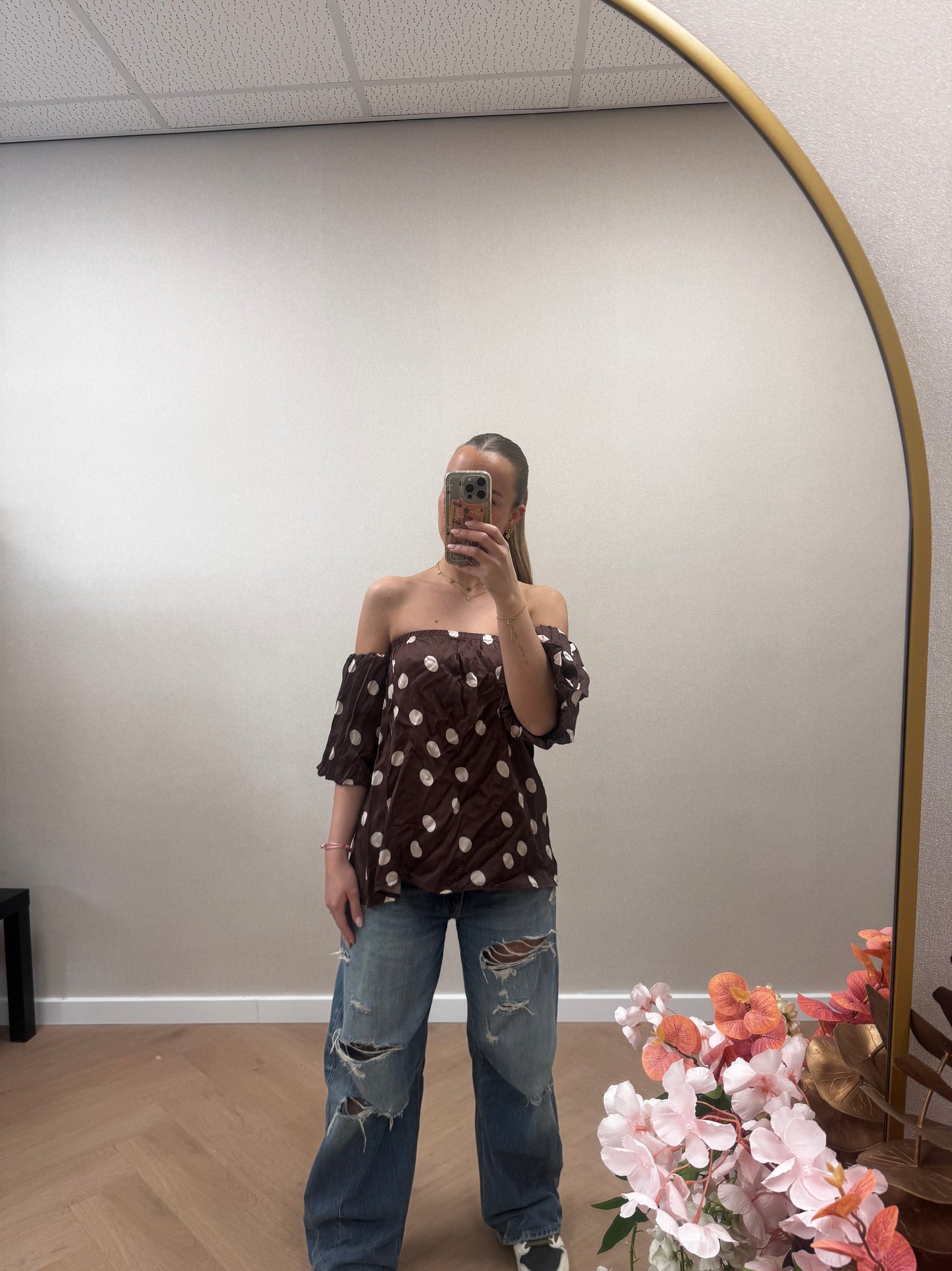 Spot top Brown