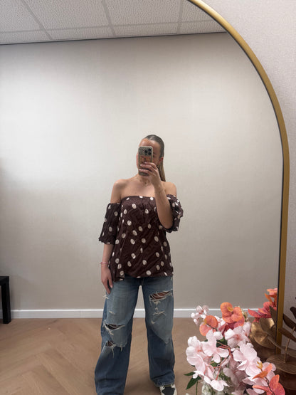 Spot top Brown