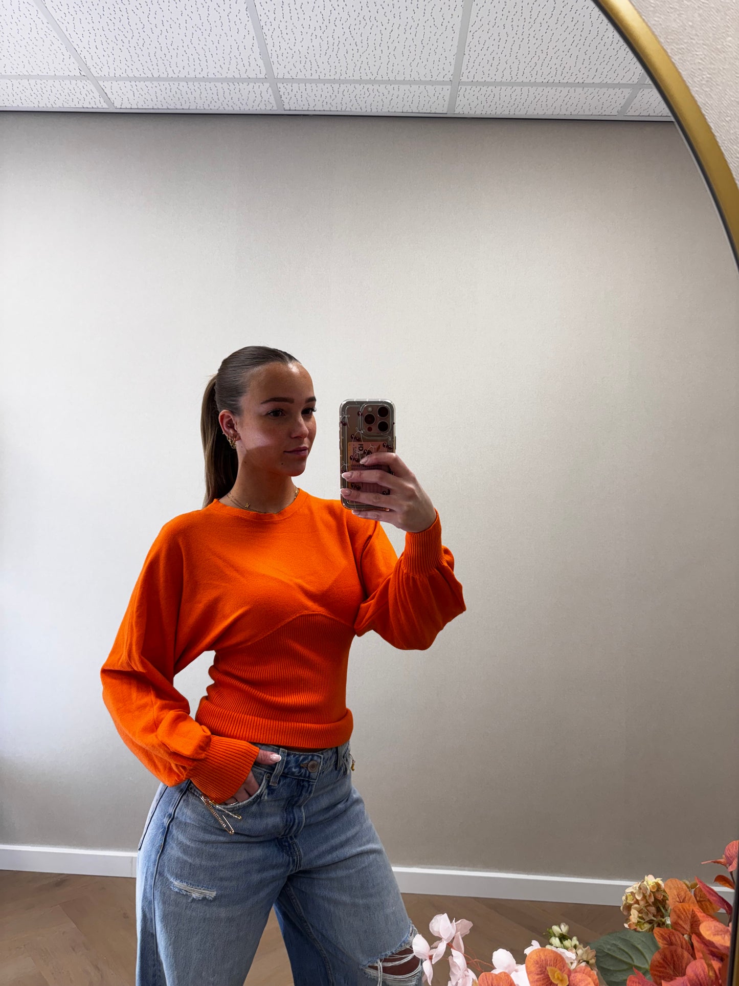 Orange sweater