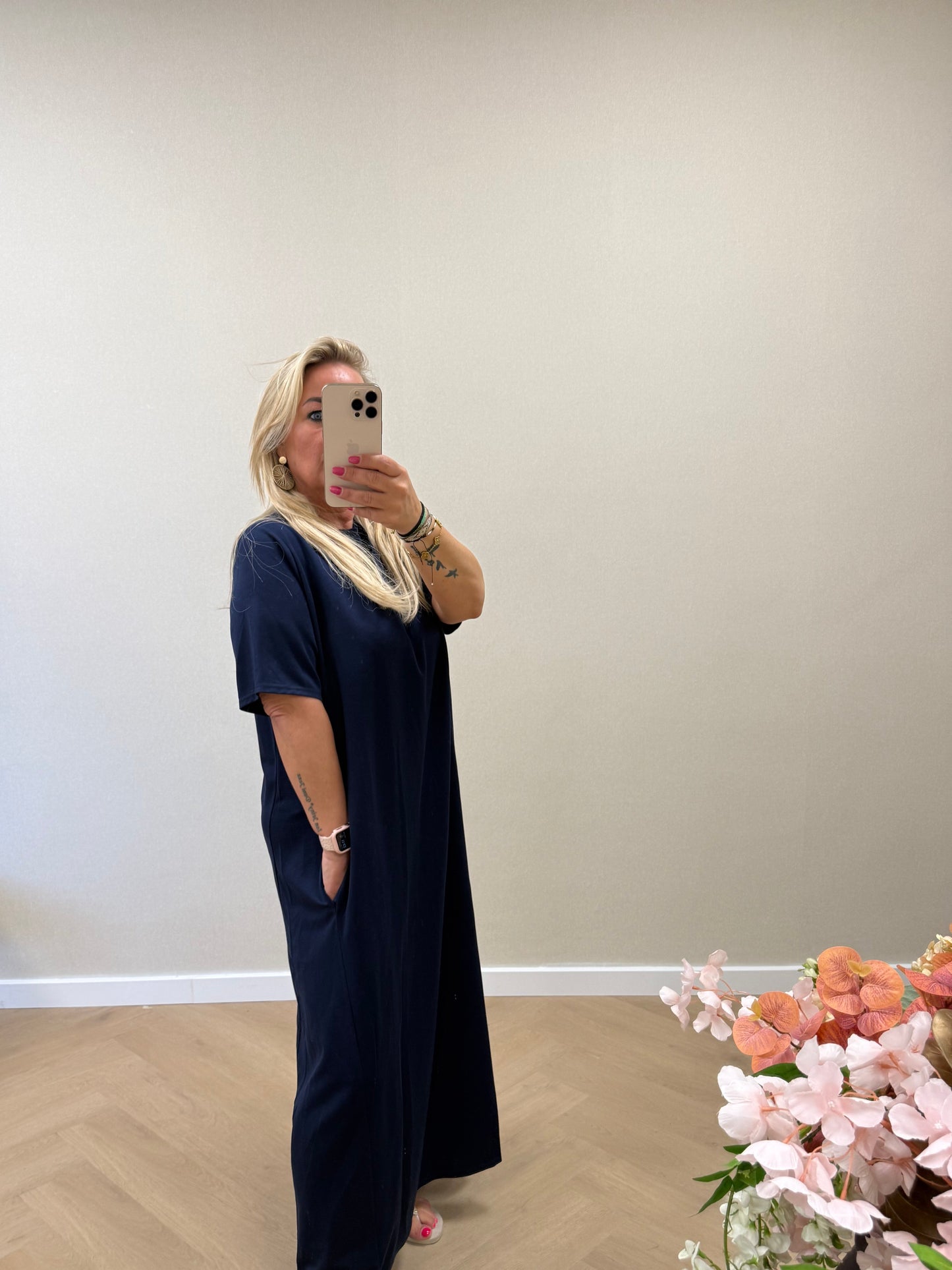 Tshirt dress dark blue