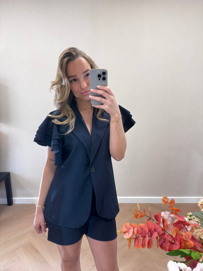 Ruffel set navy