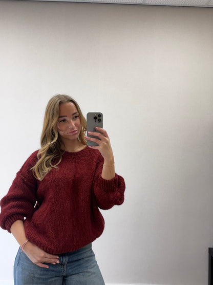Livia knit - burgundy