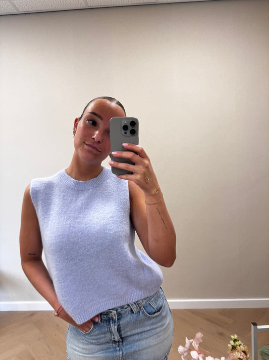 Wool top blue